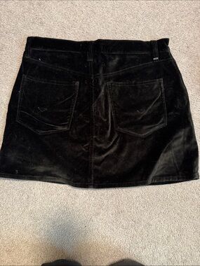 Hudson Los Angeles Black Velvet Skirt